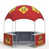 10x10FT 3X3M Custom Booth Marquee Tent Hexagon Promotional Kiosk Dome Counter Tent with Logo Text Photo Color view 3