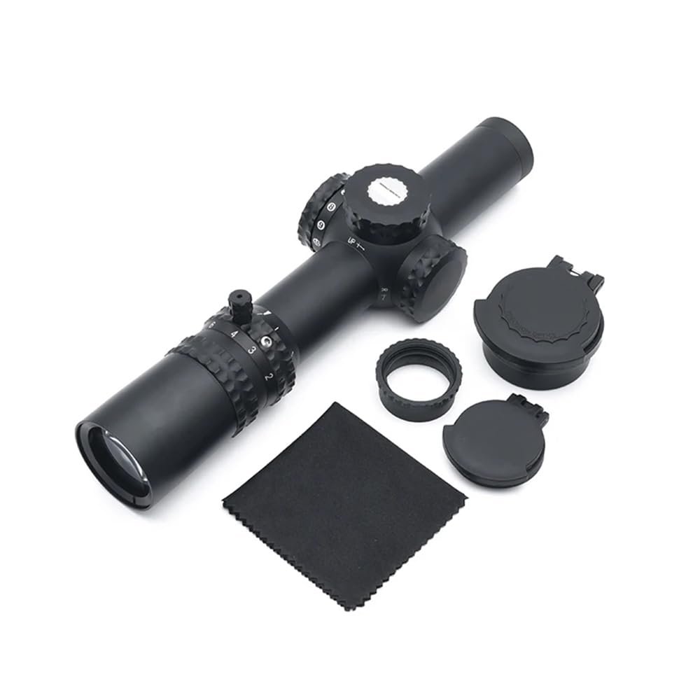 Tactical 1-8X24mm FFP LPVO Riflescope with 34mm Tube 1.54"/1.93" Cantilever Scope Mount,Hunting Optical Riflescope Speed Scope (Just Scope)