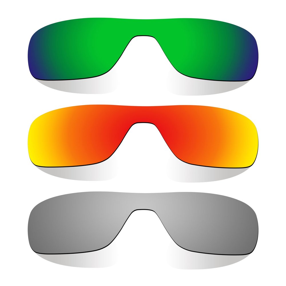 Littlebird4 1.5mm Polarized Replacement Lenses for Oakley Turbine Rotor OO9307 Sunglasses -MultiOptions (Titanium+Red+Green)