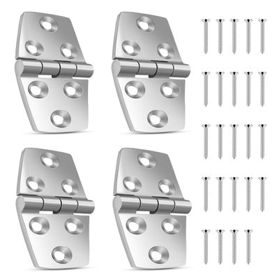 (4 PCS) 3" x 1.5" Boat Hinges 316 Stainless Steel Marine Grade, 76mm X 38 mm Heavy Duty Door Hinge with Screws for Ship RV Yacht