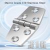 (4 PCS) 3" x 1.5" Boat Hinges 316 Stainless Steel Marine Grade, 76mm X 38 mm Heavy Duty Door Hinge with Screws for Ship RV Yacht view 4