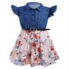 ACSUSS Kids Girls Ruffle Short Sleeve Summer Casual Dress Denim Tops Jean Dress Birthday Beach Party Dresses Gown Pink 14 Years view 4