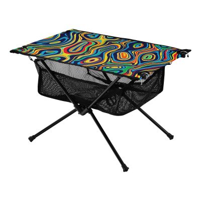 Msyxl Colorful Abstract Pattern Portable Folding Camping Table, Compact Lightweight Beach Table with Carrying Bag for Outdoor Picnics, BBQs, Camp