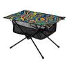 Msyxl Colorful Abstract Pattern Portable Folding Camping Table, Compact Lightweight Beach Table with Carrying Bag for Outdoor Picnics, BBQs, Camp view 1