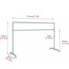 Metal Ballet Barre, Industrial Steel Pipe Ballet Barre Portable Double, Freestanding Ballet Barre Adjustable, Heavy Duty Dancing Stretching Ballet for Home, Dance Barre, Fitness Ballet Bar (Color : W view 2