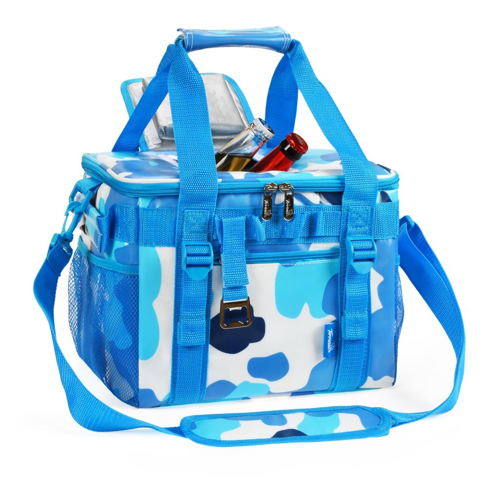 Tirrinia Large Insulated Cooler Bag - Outdoor Leakproof Cooler Box for Women & Men - Portable Freezer Bag with Adjustable Shoulder Strap for Camping, Picnic, Golf, Beach