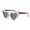 bullabulling Luxury Fine Shimmering Rhinestone Love Sun Glasses Women Heart Glasses Casual Bling Sunglasses (ab) view 1