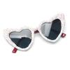 bullabulling Luxury Fine Shimmering Rhinestone Love Sun Glasses Women Heart Glasses Casual Bling Sunglasses (ab) view 3