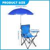 Anglechic 2 Pack Beach Umbrella Chair Folding Camping Beach Chair with Canopy Shade Adults Portable Chairs with Cup Holder and Carrying Bag for Camping Hiking Travel Picnic and Other Outdoor Events view 3