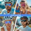 Kegrimi Sports Baseball Cycling Sunglasses for Men: Polarized Sunglasses for Women Youth UV Protection Running(Purple,150mm) view 2