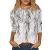 Women 3/4 Sleeve T Shirts Womens Going Out Tops 3/4 Sleeve Blouse Sexy Tops for Women Going Out Tops for Women 3/4 Sleeve Tshirts Shirts for Women Women's 3/4 Sleeve T Shirts Gray XL view 1