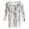 Women 3/4 Sleeve T Shirts Womens Going Out Tops 3/4 Sleeve Blouse Sexy Tops for Women Going Out Tops for Women 3/4 Sleeve Tshirts Shirts for Women Women's 3/4 Sleeve T Shirts Gray XL view 2
