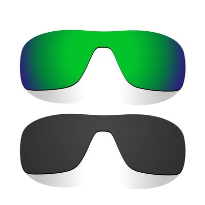 Littlebird4 1.5mm Polarized Replacement Lenses for Oakley Turbine Rotor OO9307 Sunglasses -MultiOptions (Black+Green)