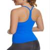 MathCat Seamless Workout Tank Tops with Built in BraRacerback Athletic Tank Tops Ribbed Soft Yoga Shirts view 2