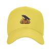 Adjustable Fierce Crows Step on Pumpkins Baseball Caps for Men Women Hat Truck Driver Hats Funny Baseball Cap Yellow view 4
