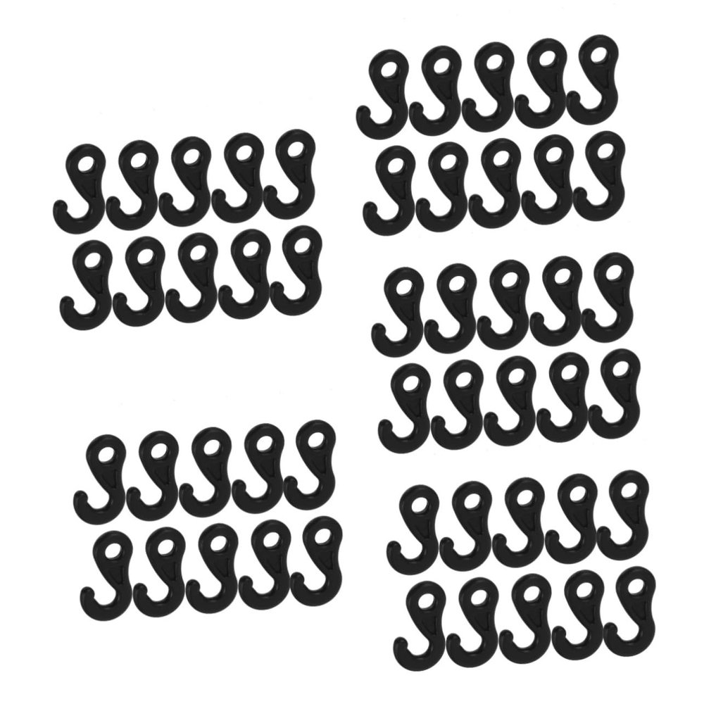 balacoo 100pcs Outdoor Tent Hooks Cord Connectors for Camping Beach and Hiking Pom Material Wind-Resistant Setup