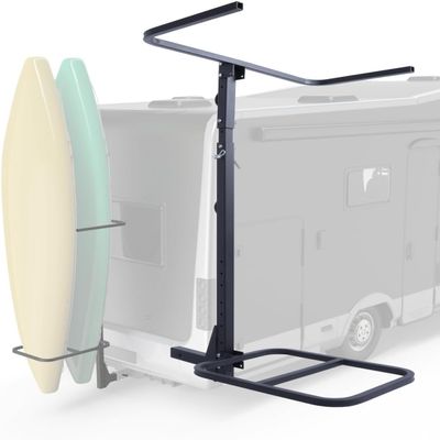 Autoholic Upgraded RV Hitch Mount Kayak Rack Height Adjustable Vertical Kayak Carrier for RV, Truck, SUV Holds 2 Kayaks up to 12' & 150LBS & 2'' Hitch Receiver