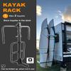 Autoholic Upgraded RV Hitch Mount Kayak Rack Height Adjustable Vertical Kayak Carrier for RV, Truck, SUV Holds 2 Kayaks up to 12' & 150LBS & 2'' Hitch Receiver view 3