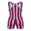 Yihuimin Mens Sleeveless Striped Bodysuit Wrestling Singlet Gym Sports Short Jumpsuit Sportwear Swimsuit Hot Pink XX-Large view 2