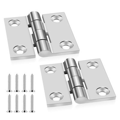 2pcs 2" x 2" Boat Hinges 316 Stainless Steel Marine Grade, for Ship RV Yacht Deck Cabinet Door 50mm X 50 mm Heavy Duty Door Hinge with Screws
