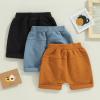 Baby Boys' Toddler 3-Pack Pull-on Jogger Shorts Classic Fit Elastic Waist Shorts Kids Multipacks Pants (Blue Brown Black, 18-24 Months) view 3