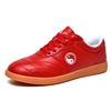 Crysterris Womens Martial Art Kung Fu Tai Chi Shoes, Men's Boxing Karate Taekwondo Training Shoes, Unisex Leather Breathable Shoes Martial Arts Shoes,Taichi Kong Fu Shoes(Size:45EU,Color:RED) view 1