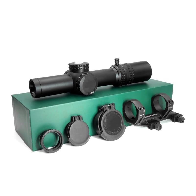 Tactical 1-8X24mm FFP LPVO Riflescope with 34mm Tube 1.54"/1.93" Cantilever Scope Mount,Hunting Optical Riflescope Speed Scope (Scope and 1.54in BK Mount)