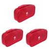 FOMIYES 3pcs Automotive Emergency Kit Kit Survival Medical Bag Bag Tote Medicine Storage Bag Roadtrip Necessities Bag Red Portable Travel view 1