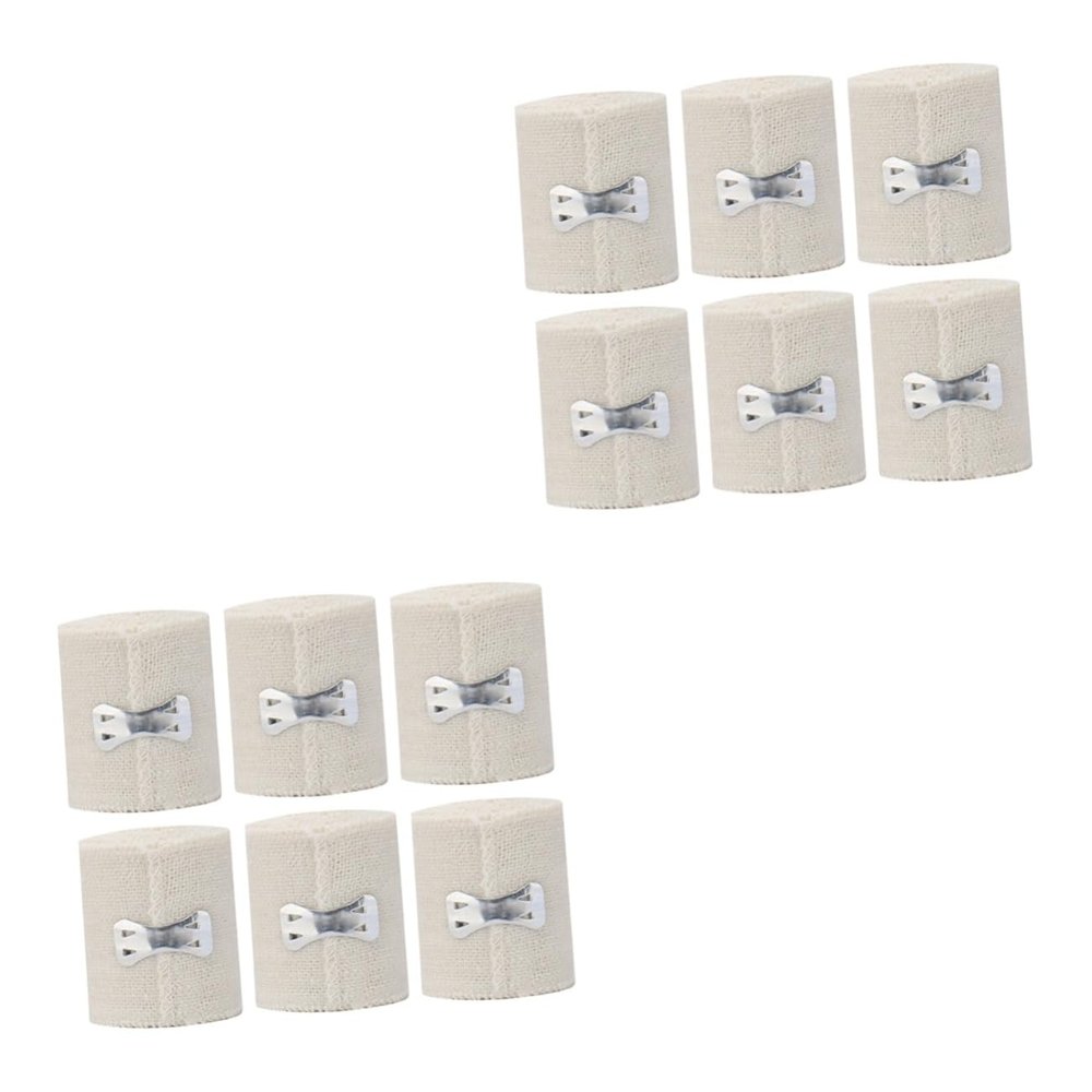 FOMIYES 12 Rolls Cohesive School Suppiles Closure Care Cushion Mat Safrisor Extra Clips Wraps Practical Athletic Tape Ankle Support Pressurize, 450X5CM