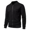 xoxingysm Men's Lightweight Bomber Jackets Light Track Jackets Casual Spring Fall Windbreaker Outdoor Golf Tennis Stylish Sweatshirts Coat for Men Black view 1