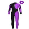 easyforever Kids Girls Long Sleeve Ballet Leotard Full Body Dance Unitard Jumpsuit Bodysuit with Hair Scrunchies Purple 16 Years view 1