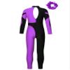 easyforever Kids Girls Long Sleeve Ballet Leotard Full Body Dance Unitard Jumpsuit Bodysuit with Hair Scrunchies Purple 16 Years view 2