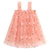 OBEEII Butterfly Dress for Girls, Spaghetti Straps 3D Butterfly Tulle Tutu Dress Wedding Princess Birthday Party Dress Easter Photoshoot Casual Summer Outfit Pink-Floral 2-3 T view 3