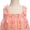 OBEEII Butterfly Dress for Girls, Spaghetti Straps 3D Butterfly Tulle Tutu Dress Wedding Princess Birthday Party Dress Easter Photoshoot Casual Summer Outfit Pink-Floral 2-3 T view 4
