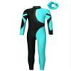 easyforever Kids Girls Long Sleeve Ballet Leotard Full Body Dance Unitard Jumpsuit Bodysuit with Hair Scrunchies Blue Green 16 Years view 1