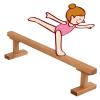 Balance Beams for Gymnastics at Home, Wooden Pro Kids Training Walking Beams Toddler, Floor Beam Gym Equipment for Beginners Athlete Children Practice ( Size : 150cm(59.1in) long/8cm(3.1in) width ) view 1