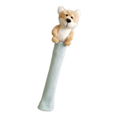 Badminton Racket Handle Cover, Plush Animal Doll Racket Grip, Knitting Grip Protector for Women Men, Badminton Accessories, Puppy