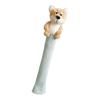 Badminton Racket Handle Cover, Plush Animal Doll Racket Grip, Knitting Grip Protector for Women Men, Badminton Accessories, Puppy view 1