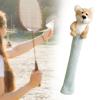 Badminton Racket Handle Cover, Plush Animal Doll Racket Grip, Knitting Grip Protector for Women Men, Badminton Accessories, Puppy view 3