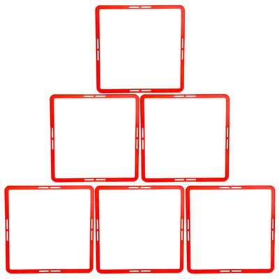 SUPVOX Multi-Function Portable Agility Rings for Football Training 6Pcs Square Speed Circles for Youth Soccer Agility and Footwork Exercises