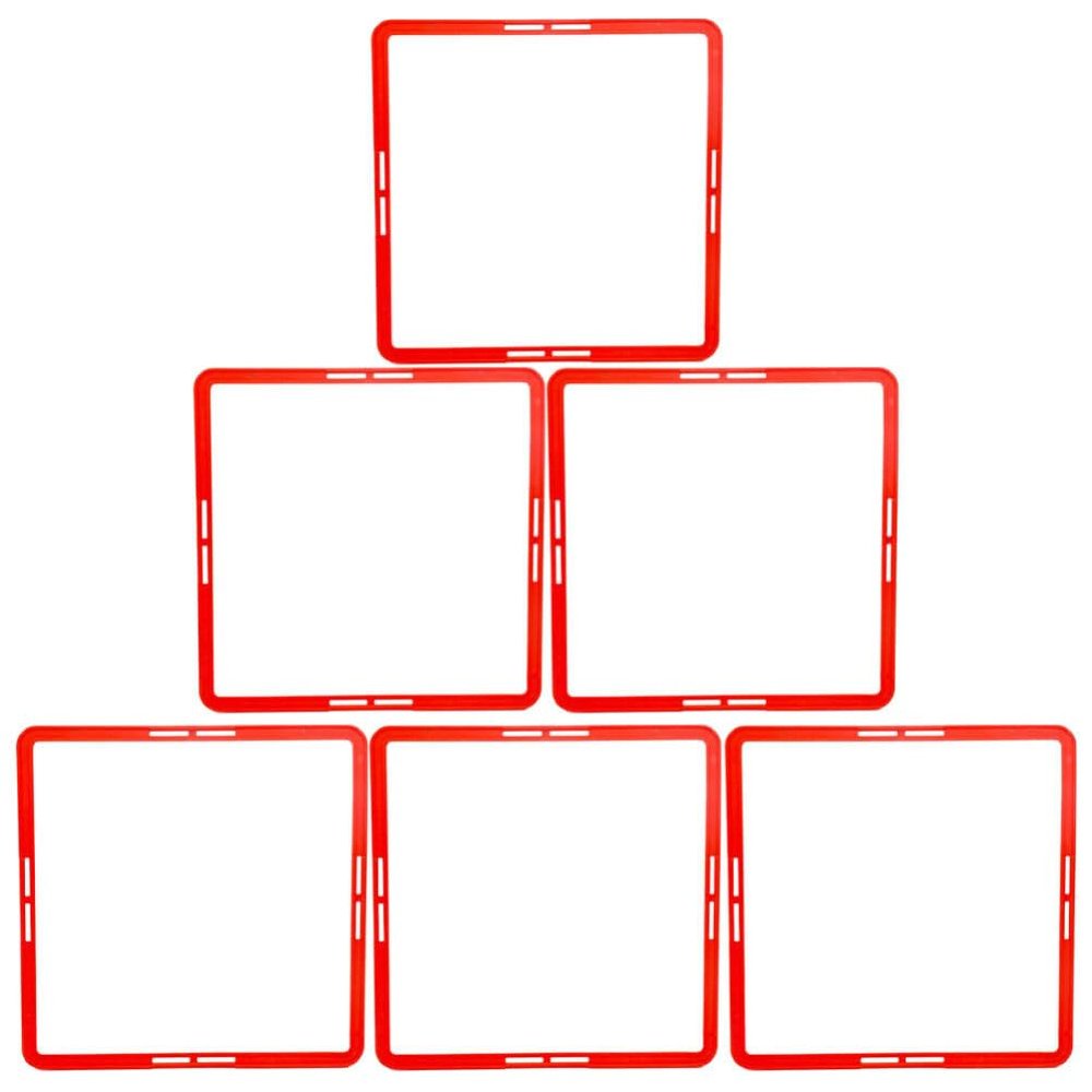 SUPVOX Multi-Function Portable Agility Rings for Football Training 6Pcs Square Speed Circles for Youth Soccer Agility and Footwork Exercises