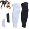 Honeycomb Knee Support Sleeve Long Sleeve Protector Brace Size L White view 1