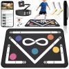 2F22E Soccer Training Mat Professional Grade - Anti-Slip/Shock Absorbing Football Footwork, Agility & Dribbling Equipment | Waterproof & Silent Practice Mat for Indoor/Outdoor Use (White) view 1