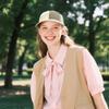 Clakllie Flat Brim Baseball Cap Short Bill Trucker Hat Waterproof Dad Hat Summer Sun Hats Protable Outdoor Sports Hats,Beige view 2