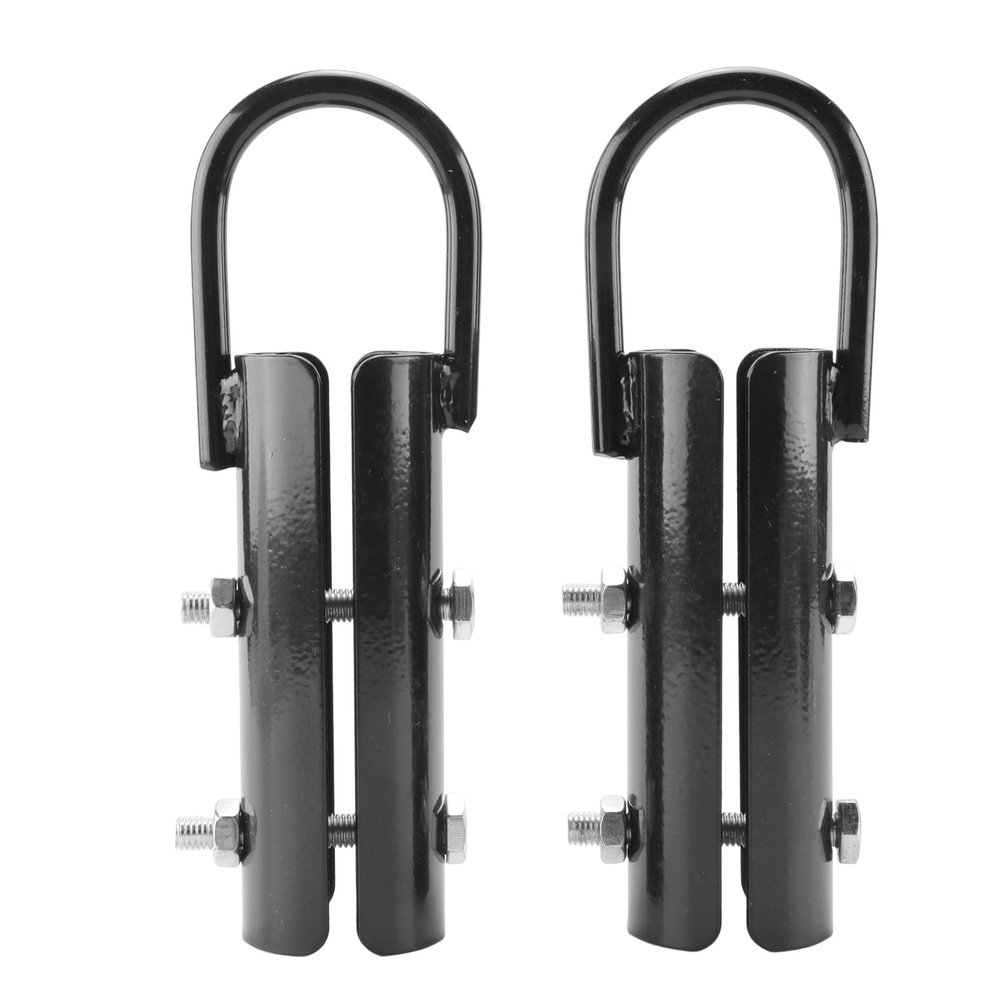 Srutueo 1.5 Inch Clamp,2 Sets Rope Climb Clasp Workout Rig Attachment Hook for Rope Climbing Gym Strength Training, Black