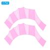 PATIKIL Silicone Swimming Gloves, 3 Pair Webbed Swim Gloves Finger Frog Type Water Resistance Gear Paddle Fins for Aquatic Training, Pink, S view 3