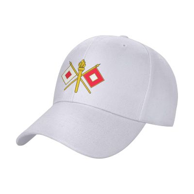 Adjustable Insignia Signal Baseball Caps for Men Women Hat Truck Driver Hats Funny Baseball Cap White