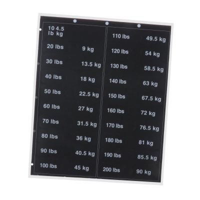 Aymzbd Weight Sticker Labels Weight Stack Labels, Fitness Equipment Weight Tags, Black Background White Number Stickers 10lbs to 200Ibs, Machine Attachment for Indoor Gym Strength Training, Style A
