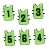 HANABASS 6pcs Durable Polyester Team Practice Vests Youth Sports Breathable Open-Sided Design for Soccer Basketball More Bright for Identification Green view 1