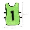 HANABASS 6pcs Durable Polyester Team Practice Vests Youth Sports Breathable Open-Sided Design for Soccer Basketball More Bright for Identification Green view 3